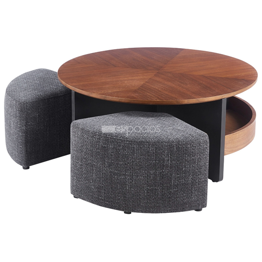 Nexo | Mesa de centro con taburetes