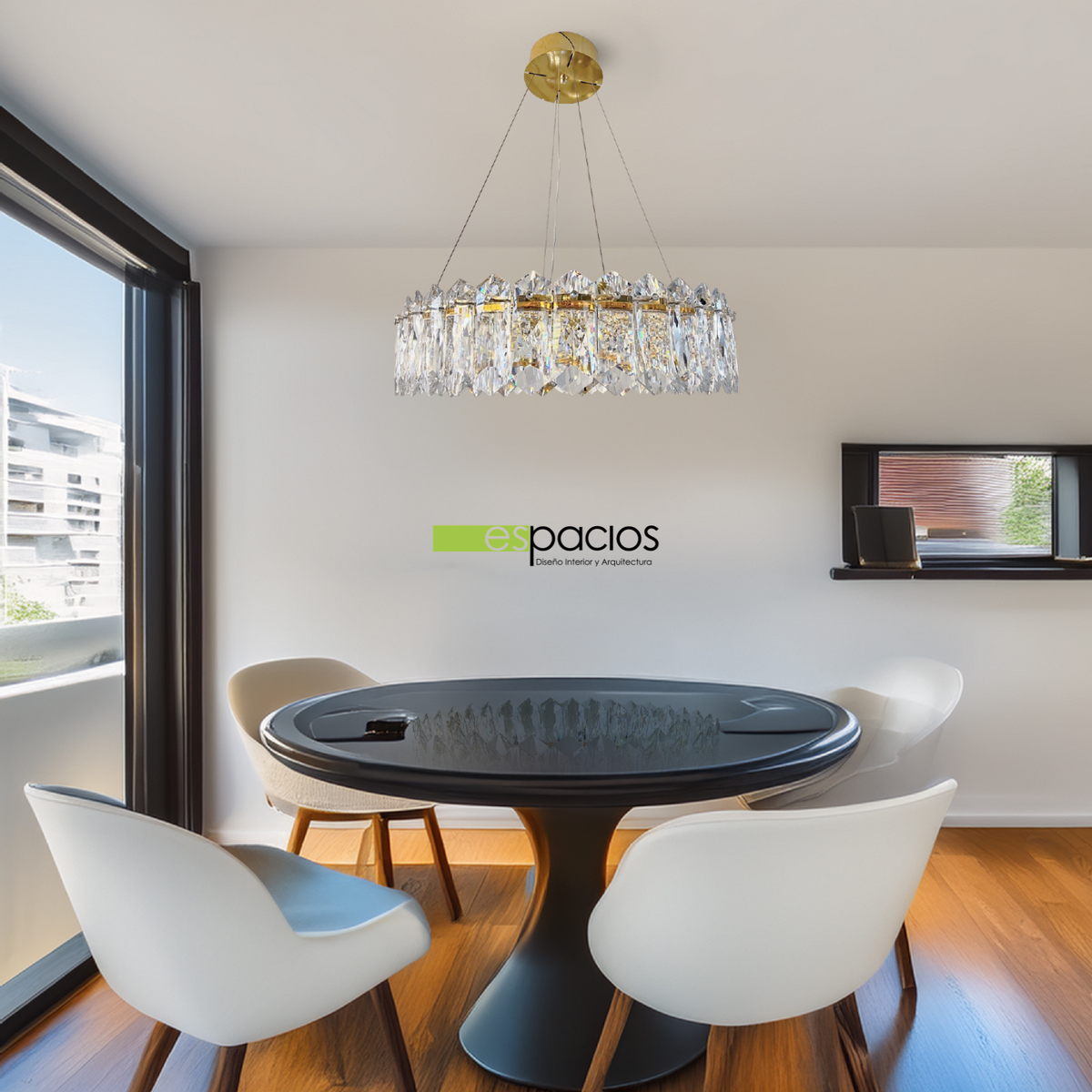 Candil Doré Led con Cristal